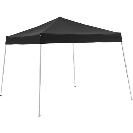 GLOBAL INDUSTRIAL Portable Pop-Up Canopy, Slant-Leg, 10'L x 10'W x 8'11H, Black 602190BK